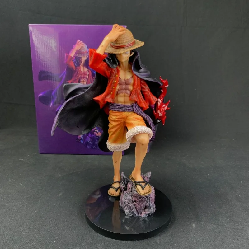 

Hot ONE PIECE Anime Straw Hat Group New Four Emperor Monkey D. Luffy Action Figurine 25cm PVC Sculpture Collection Model Toys