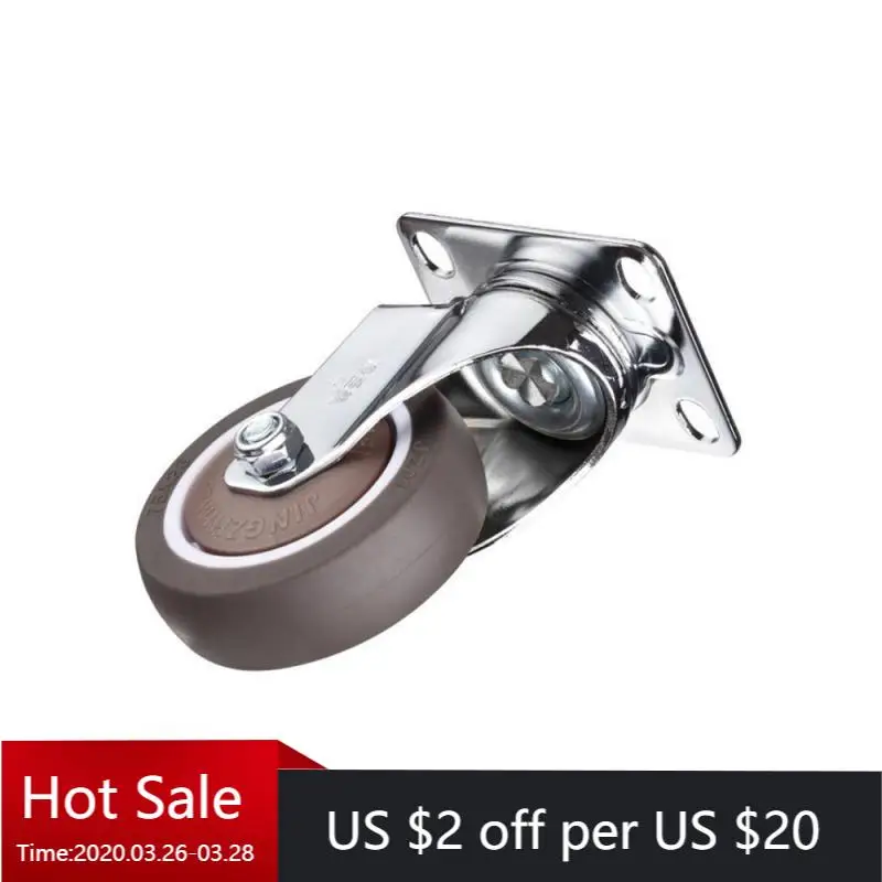 

2 Inch 4 Packs Universal Caster Rubber Mute Light Furniture Medical Shelf Wheel