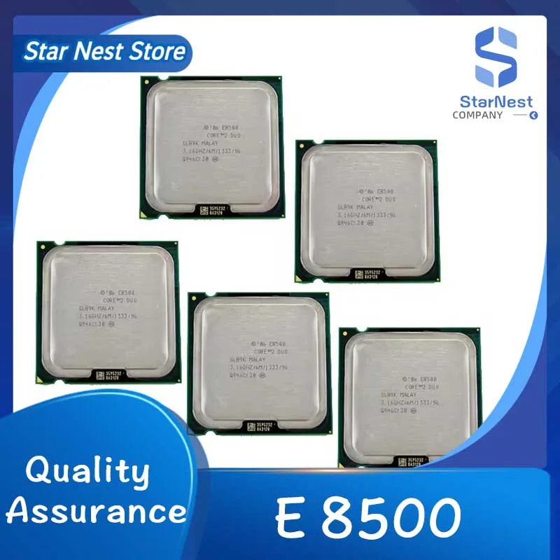 5pcs/Lot  Core 2 Duo E8500 Dual-Core 3.16Ghz Processor