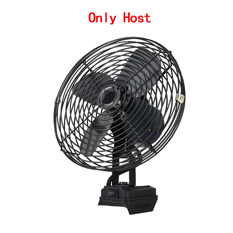 10000/20000mAh Camping Fan 6 Inches Wireless Outdoor Fishing Desktop Portable Metal Fan Strong Wind Fan Fit Makita 20V Battery