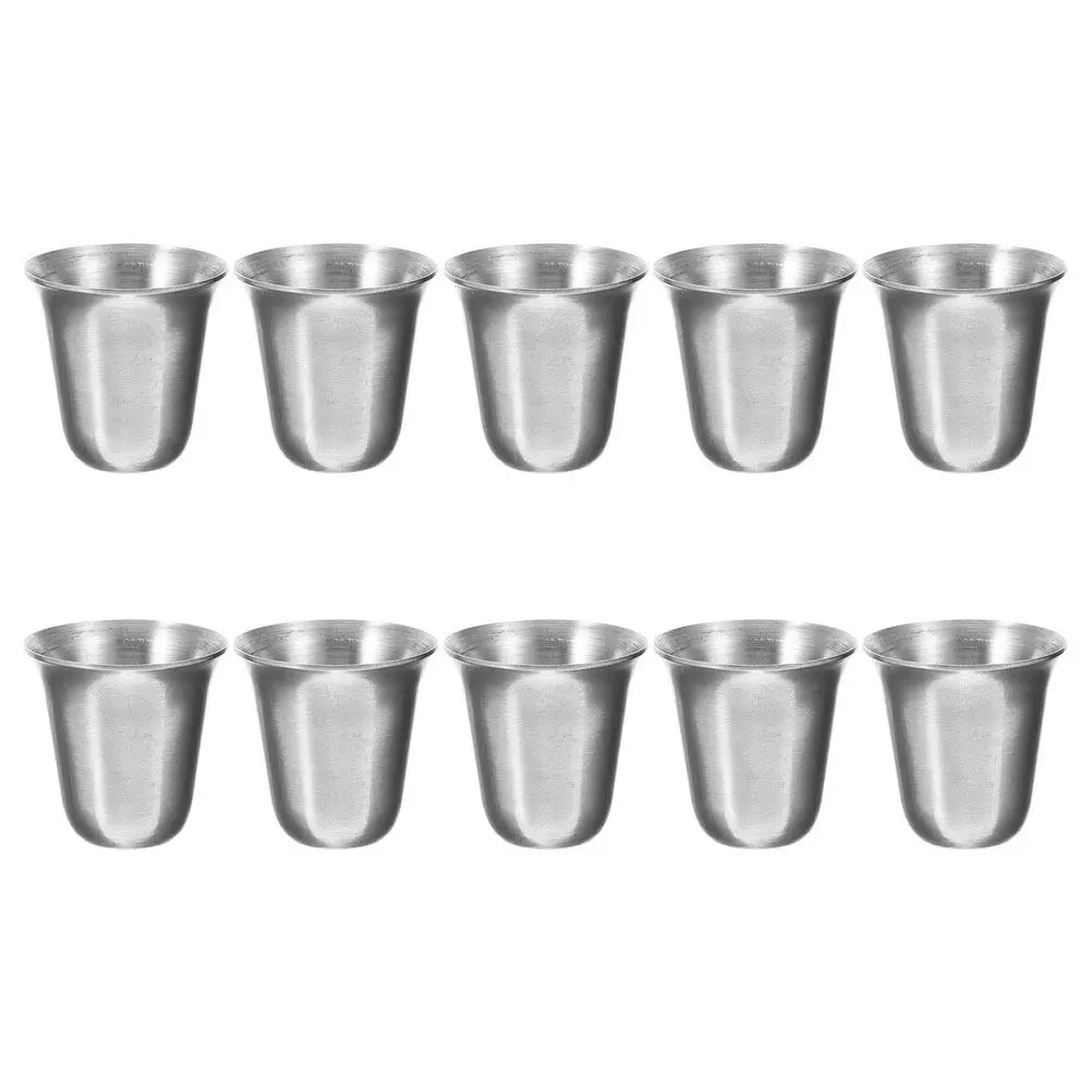 10Pcs Stainless Steel Holy Cups Stackable Multi-Function Communion Cups for Religious Ceremonies Whiskey Tequila Shots Elegant