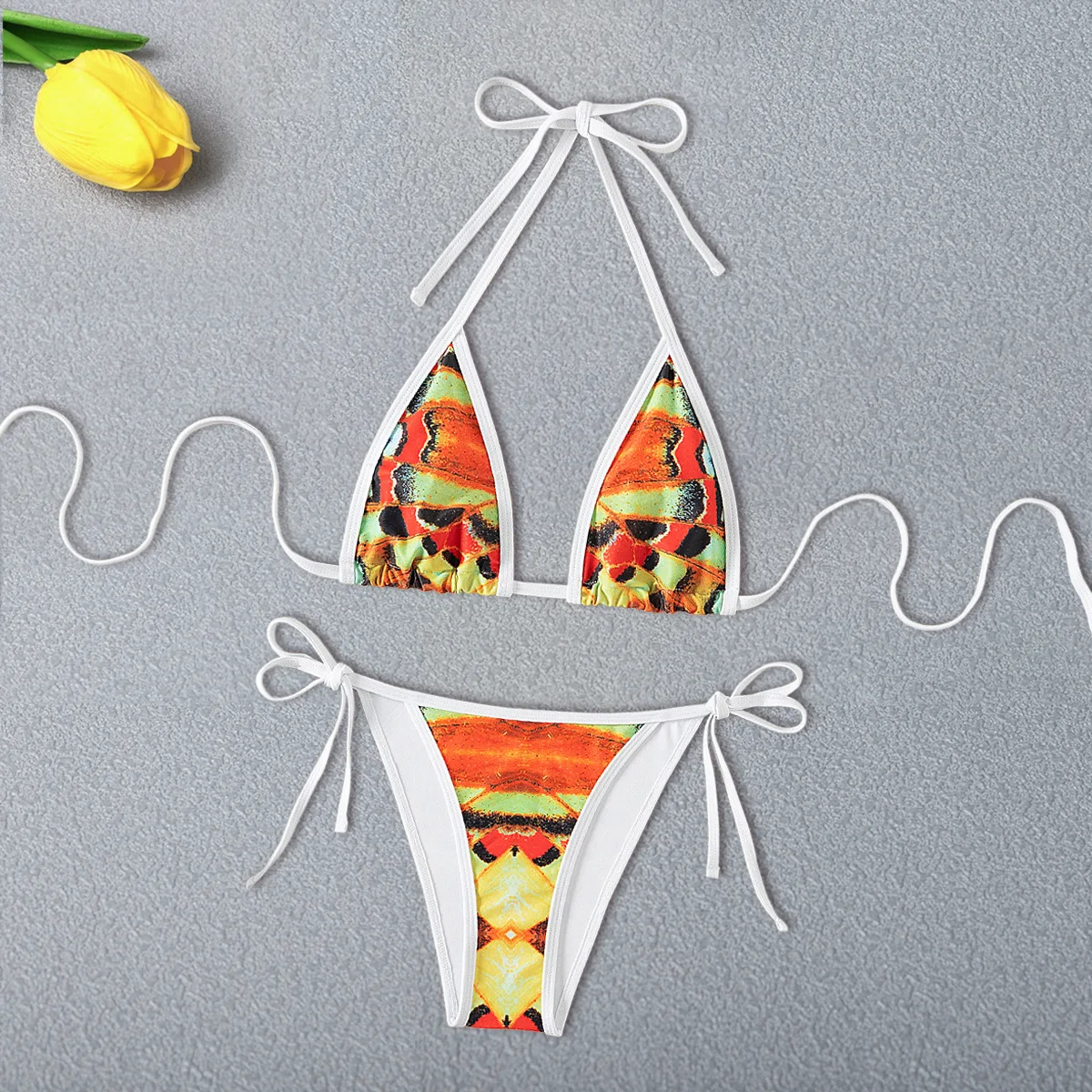 섹시한 프린트 비키니 스플릿 수영복 휴가룩 여성 인기 2025 신상