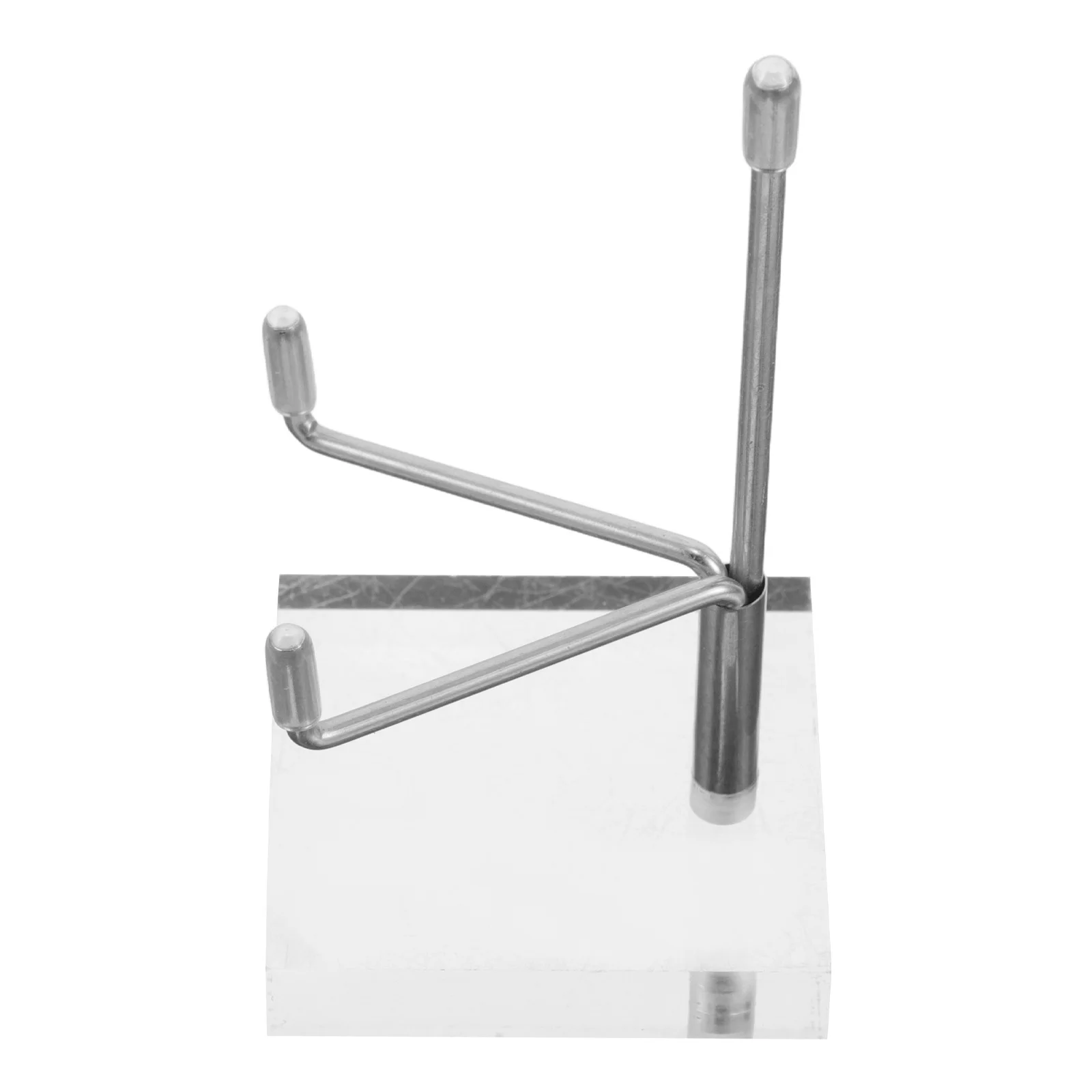 Acrylic Business Holder Transparent Desktop Organizer For Office Desk Silver Multi Card Storage Rack Name Card Display