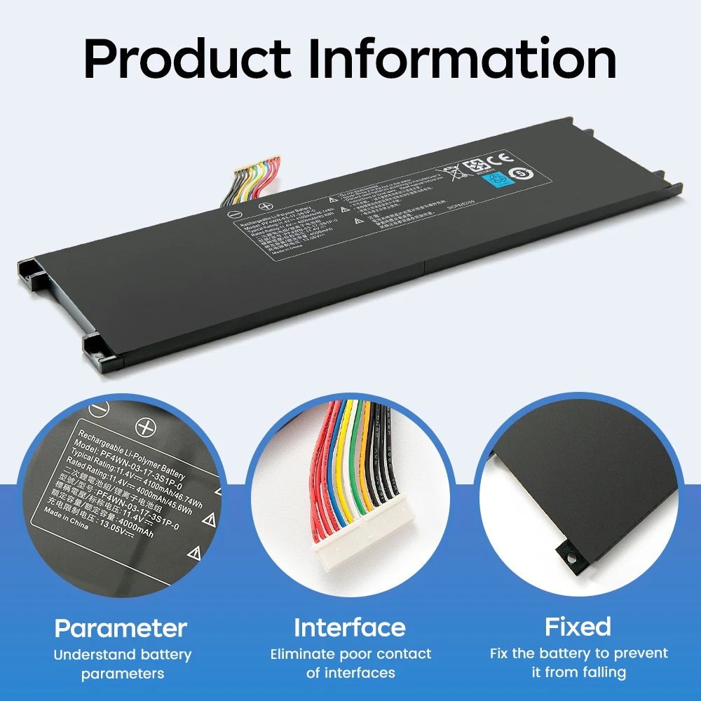 BGBT PF4WN-03-17-3S1P-0 11.4V Laptop New Battery For Hasee KINGBOOK U45A1 U43E1 U43S1 U47T1 Motile M142 PF4WN-00-13-3S1P-0