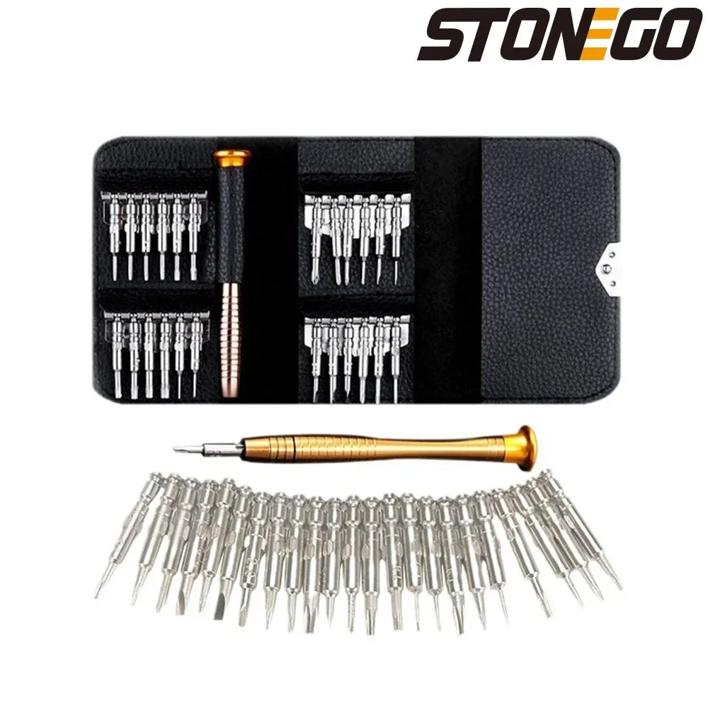 STONEGO 1Set 25pcs /152 in 1 Manual Screwdriver Set with Functional Case, Bit Set for Mobile and Laptop Repair Tools