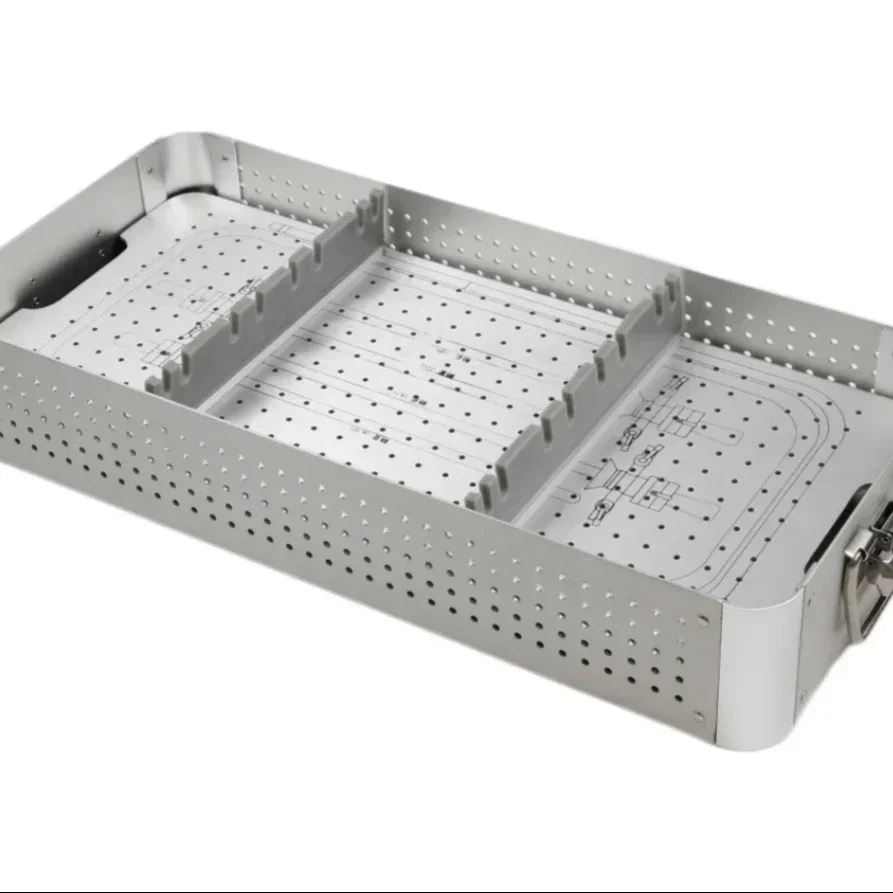 Sterilization Disinfection Box Medic Disposal Aluminum Container Medical Equipments  Sterilization Tray