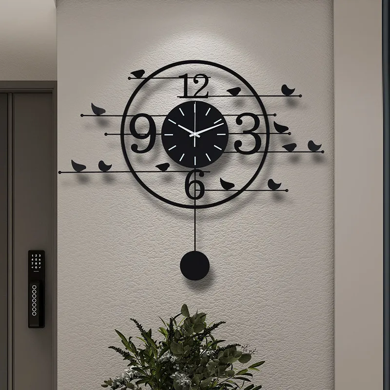 Luxury Unique Wall Clock Large Designer Classroom Aesthetics Wall Clock Living Room Gaming Mecanismo Reloj Pared Furniture Home