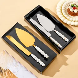 Cake Knife and Shovel Server Set, suitable for Christmas, Thanksgiving, weddings, engagements, birthday parties