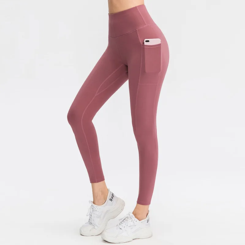 Fashion Leggings Women Seamless Pocket Sport Fitness Pink Legging Femme High Waist Gym Legging Yoga Clothing Dropshipping