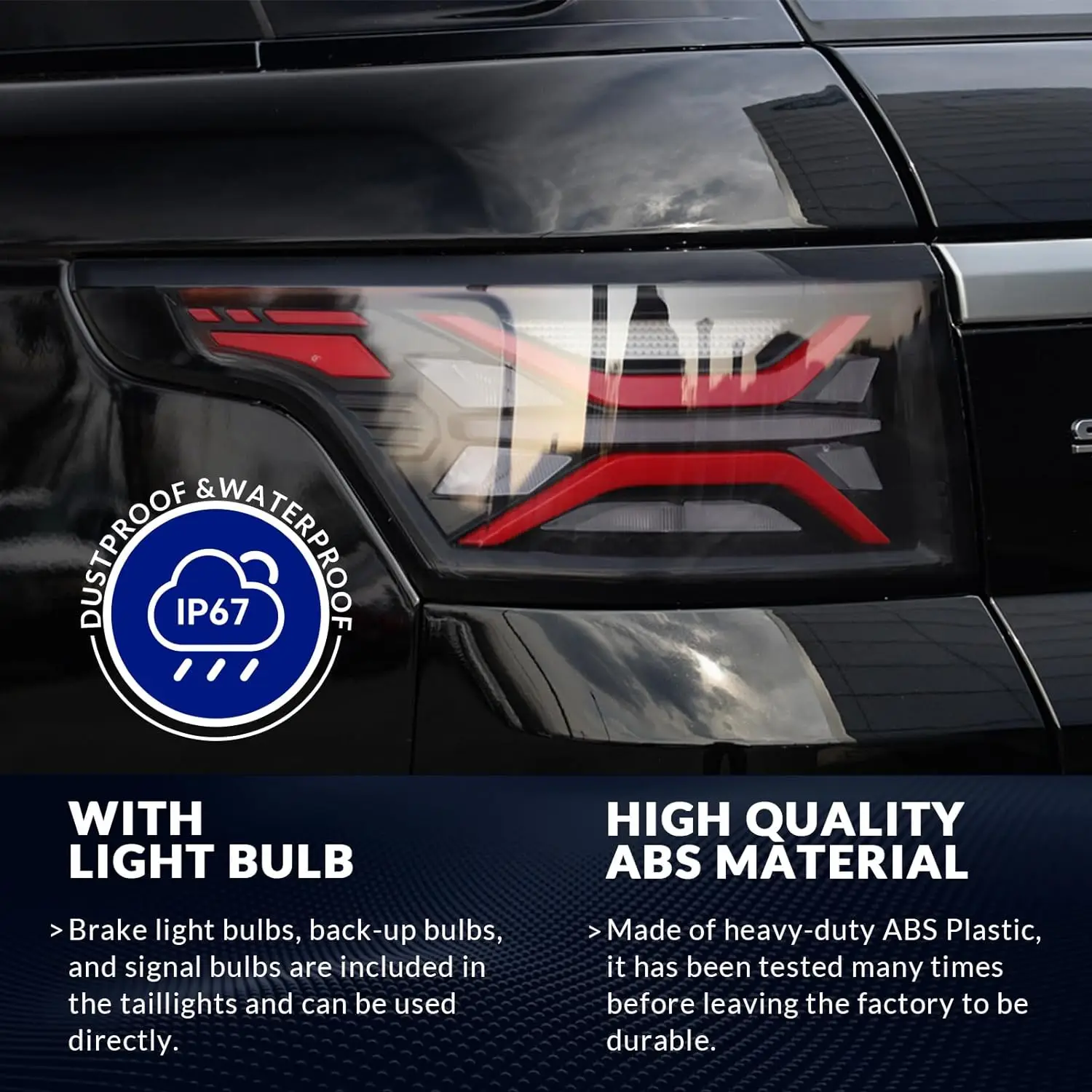 ไฟท้าย LED ด้านหลังไฟท้ายสําหรับ Land Rover Range Rover Sport 2014-2017 2018-2022 ใหม่ด้านหลังไฟ Auto Parts