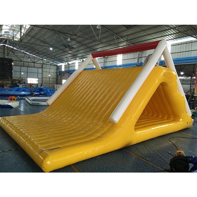 Inflatable Water Slide with Climbing Wall  Floating Water Toy for Amusement Park