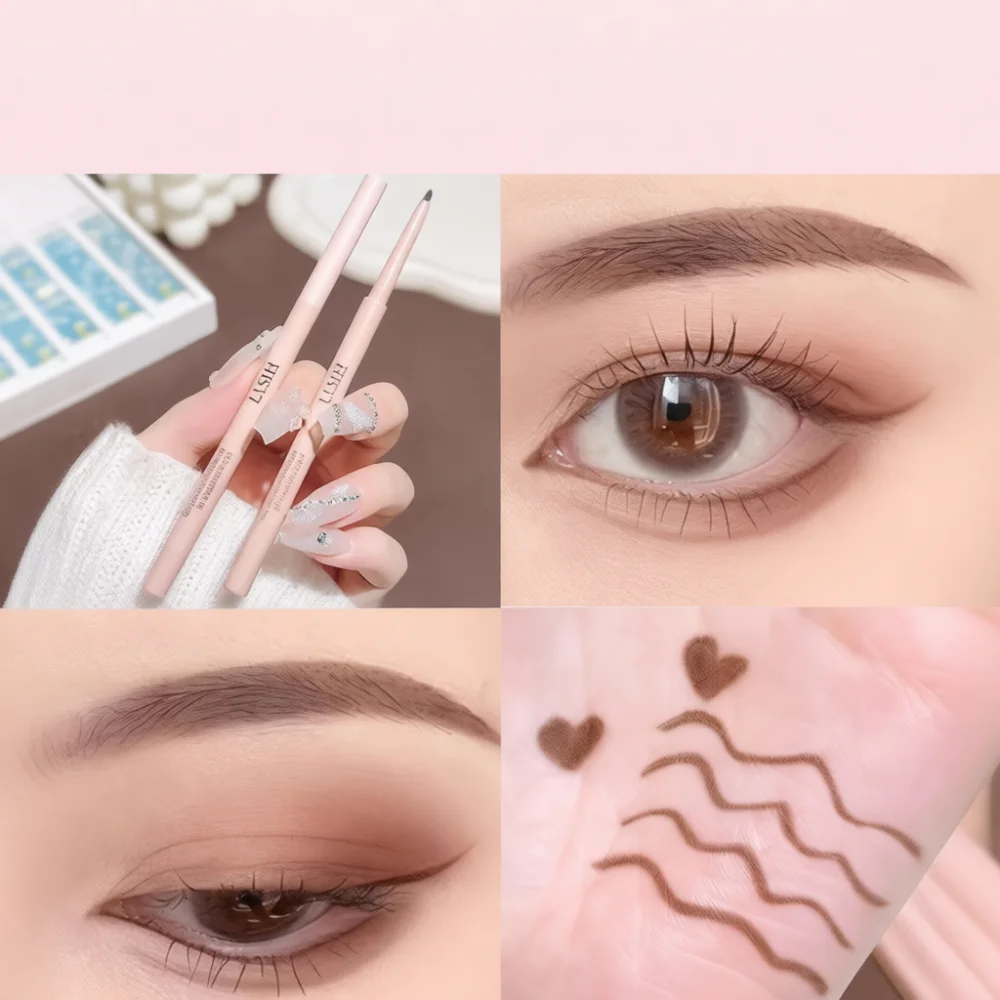 HISYI Durable Gel Eye Liner Pencil Waterproof Long Lasting Fine Tip Smooth Makeup Pen For Precise Drawing And Silky Finish