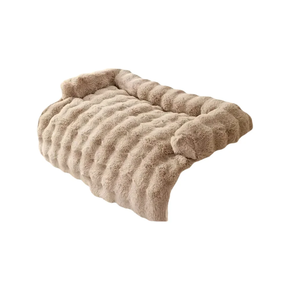 Nieuwe nep konijnenbont grote hondenmat kattenbed huisdiermatras leuk luxe pluche huisdierbed geschikt voor kleine tot middelgrote honden en katten - afbeelding 2