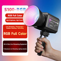 YM-S100RGB Photography Light RGB Outdoor Portable Handheld Fill Light COB 3200-6500K Photographic LED Light for Outdoor Shooting