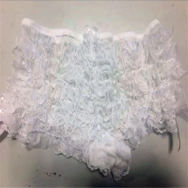 Women\'s Ruffled Lace Bloomers Knickers Fashion Panties for Ladies Sexy Lingerie Burlesque bo Peep Panty Frilly Knickers