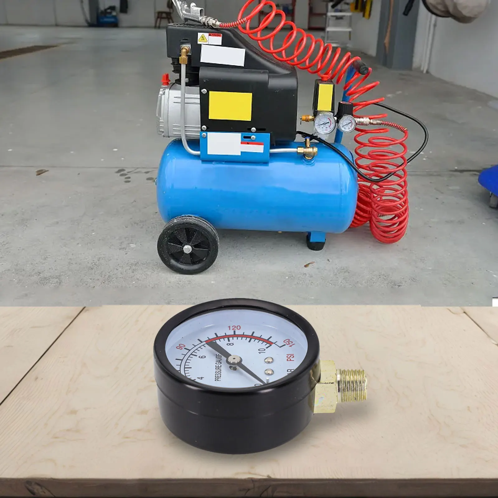 Water Pressure Meter Y60 0-1.6MPa 0-230PSI for Air Compressor and Industrial Machinery with G1/4 Thread Design