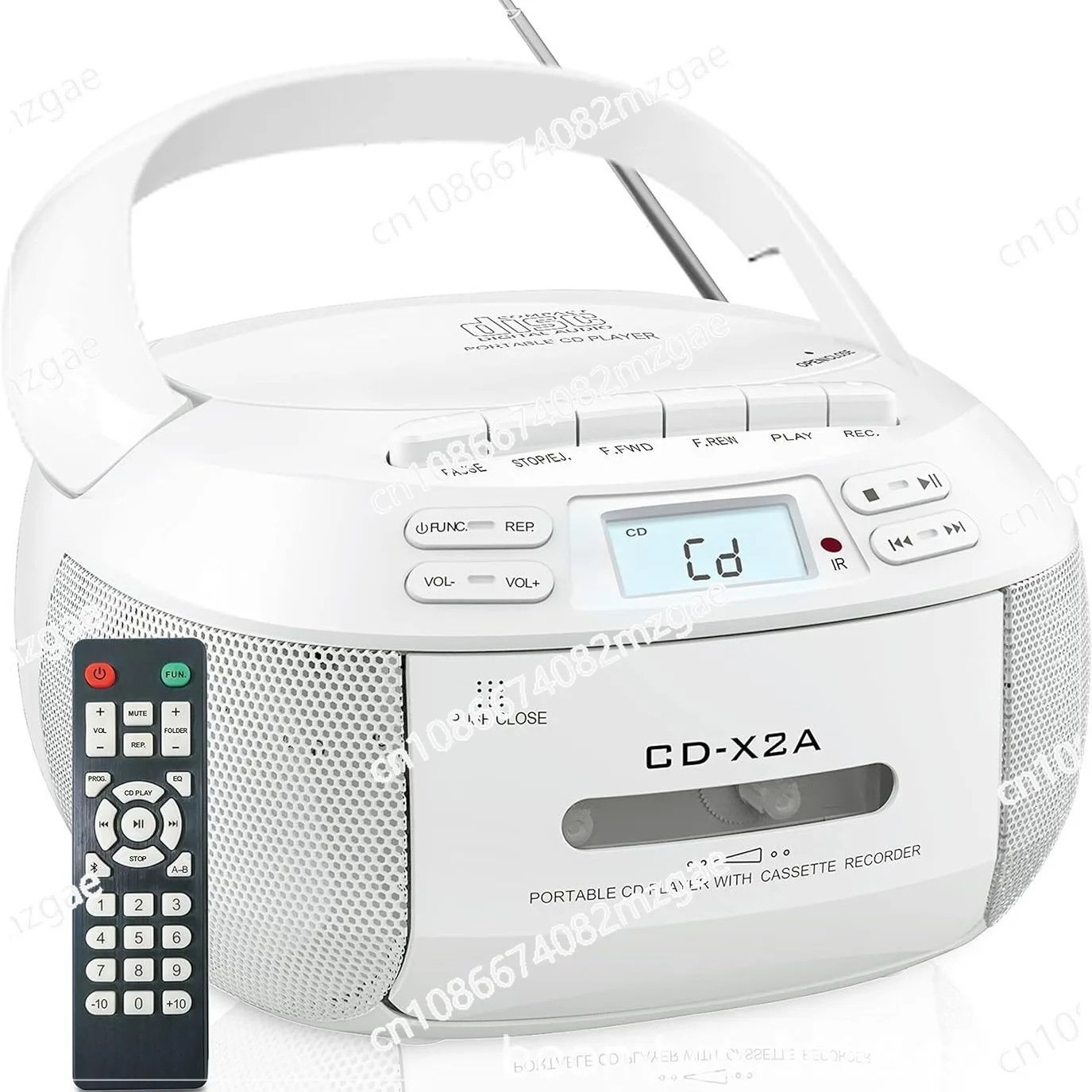 

Multifunctional Portable Stereo Bluetooth CD Player Tape Cassette Recorder