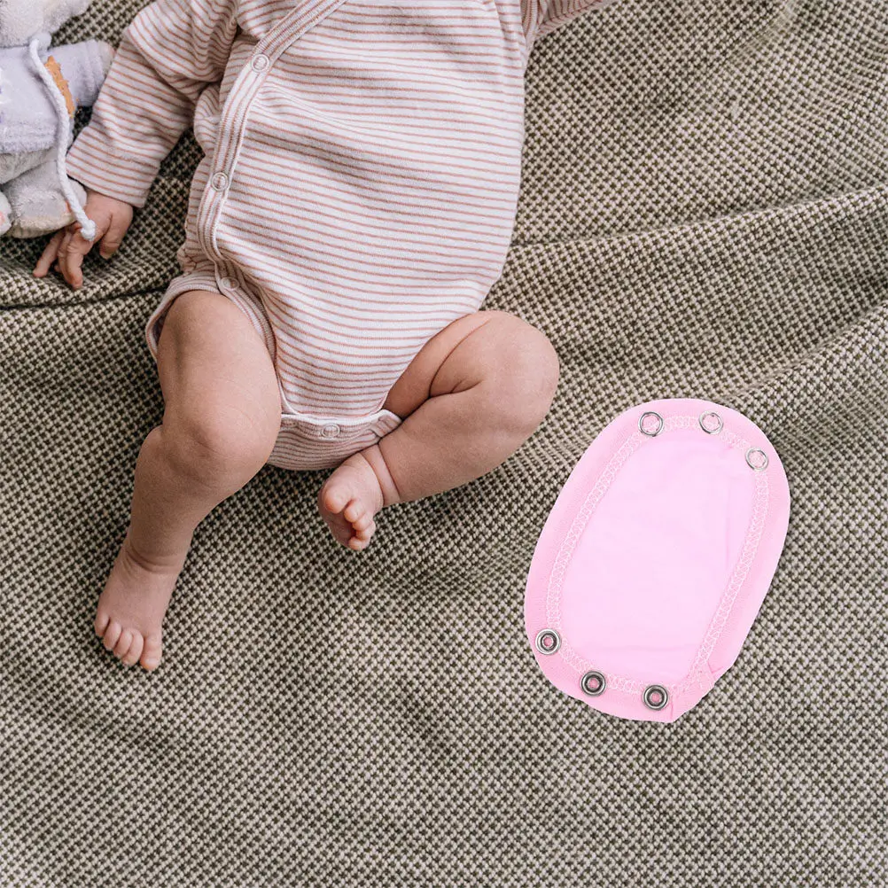 2Pcs Baby Bodysuit Extender Cotton Snap Extender for Toddler Romper Diaper Change Easy Infant Bodysuit Extension
