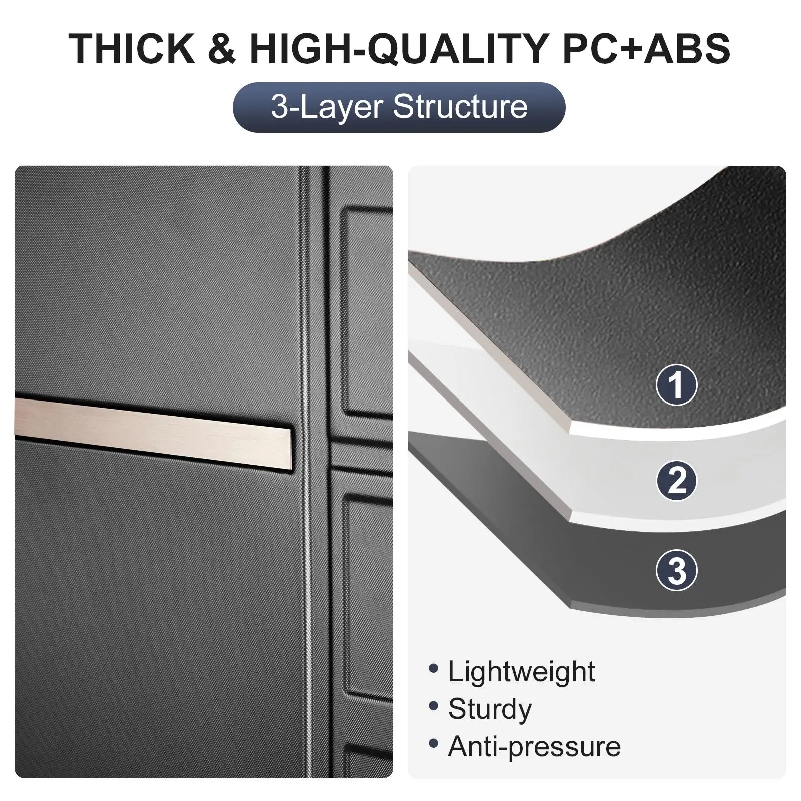 3-Piece Expandable Luggage Set with TSA Lock - Durable PC+ABS Hardshell Spinner Suitcases