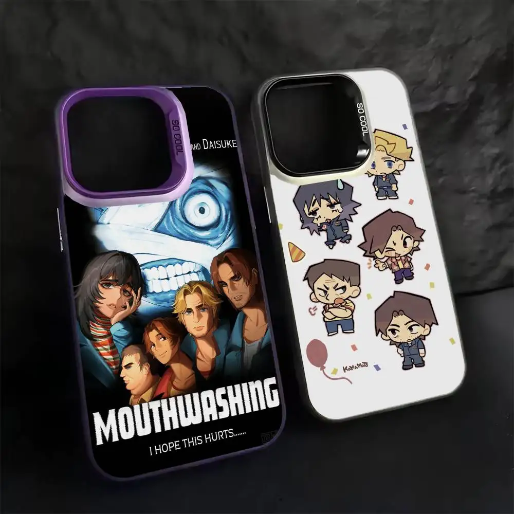 

Cartoon Mouthwashing Game Phone Case For iPhone 17 16 15 14 13 12 11 Pro Max Plus Silver Matte Black Cover