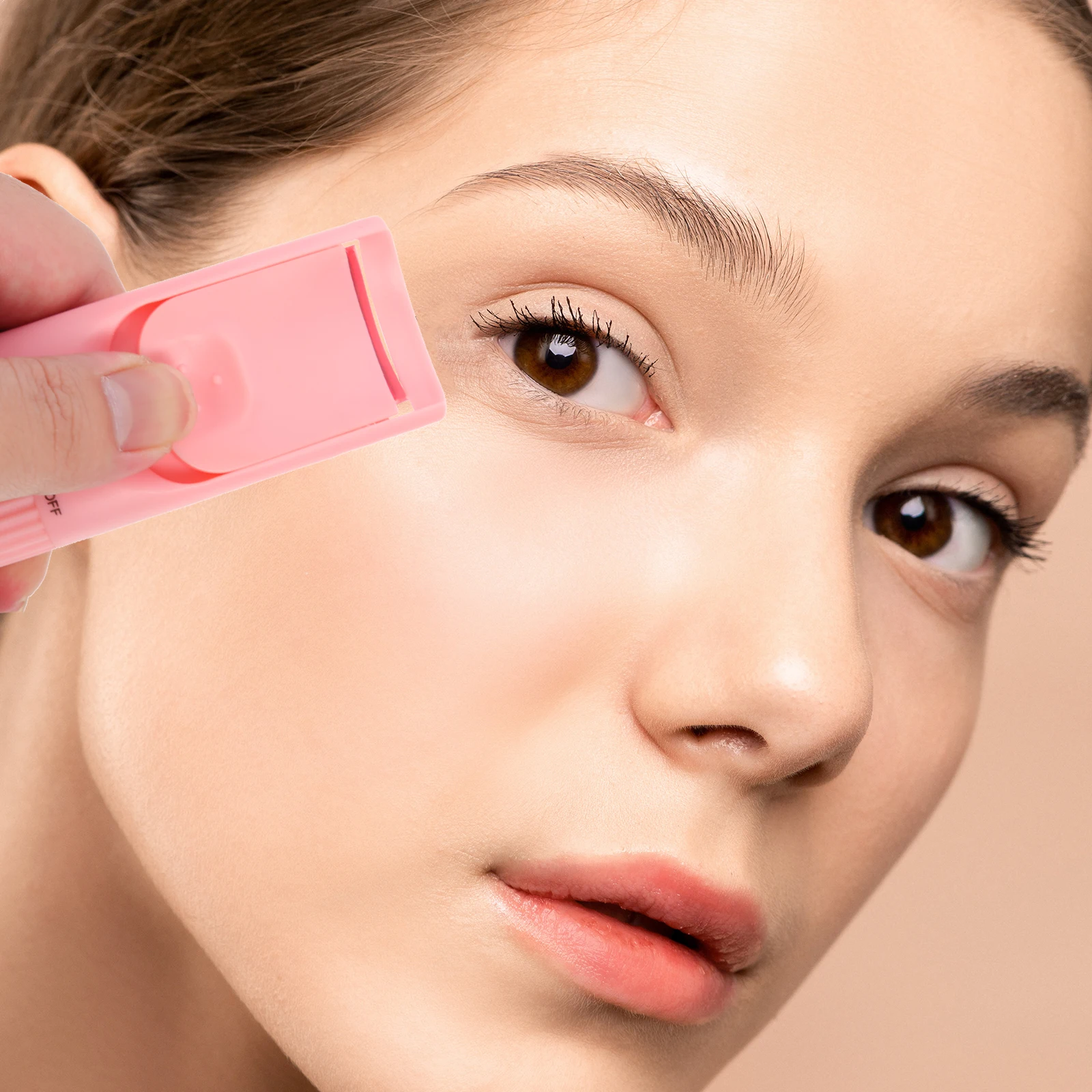 

Electric Heated Eyelash Curler Lash Curling Device Fast Heating Pink Travel Size Long Lasting Safe Beginners Makeup