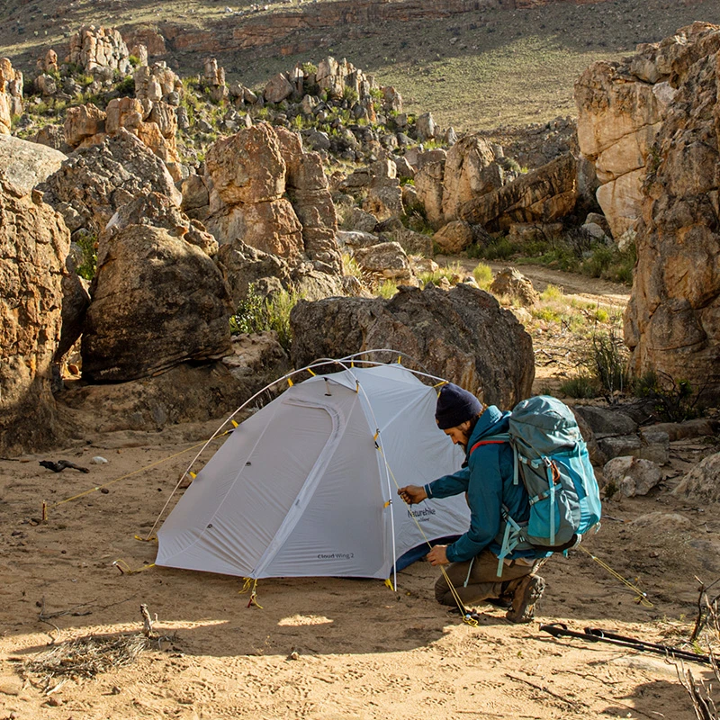 Imagem -05 - Naturehike-tenda Portátil de Acampamento de Silicone Nuvem para a Asa Dupla Camada 15d Mochila Atualizada Pessoas Caminhadas