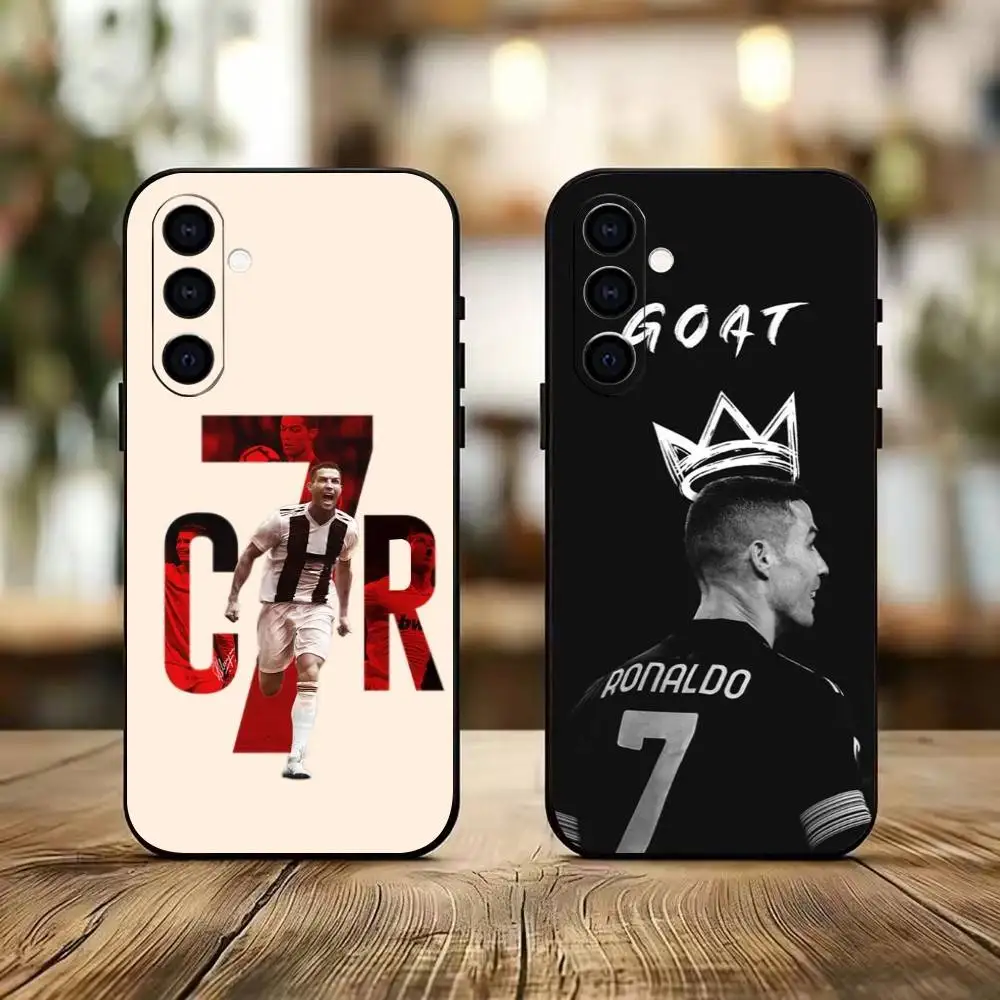 D-Cristiano Ronaldo Phone Case Black Silicone Soft For Samsung Galaxy A73,A72,A71,A70,A53,A52,A51