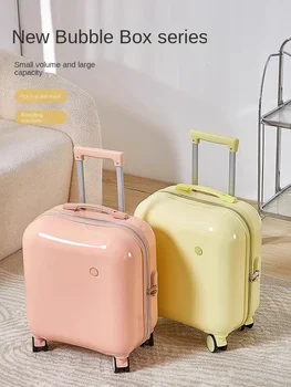 18 Inch Mini Cute Suitcase Ladies Small Lightweight Luggage Boardable Trolley Case Universal Silent Wheel Suitcase for Children