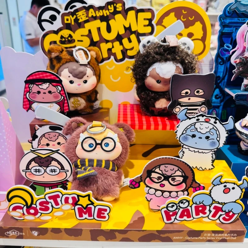 

Hot Awhy Costume Party Series Blind Box Anime Vinyl Mini Figurine Trendy Art Doll Exquisite Ornament Cute Collectible Toy Gift