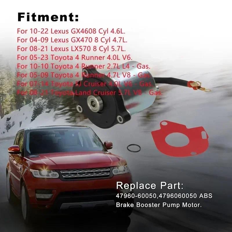Motor de bomba de refuerzo de freno ABS para Lexus GX460 GX470 LX570 LX450D Land Cruiser Prado 47070-60030 47960-60050 4796060050 2005-2020