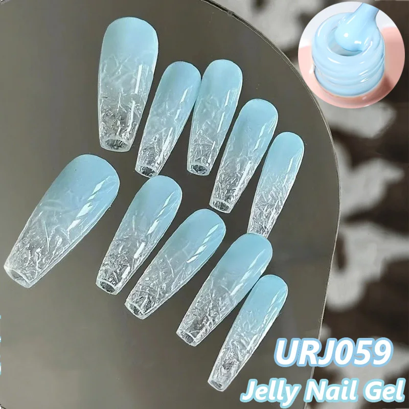 

UR SUGAR 15ML Jelly Nail Gel Polish Summer Nails Translucent Color Semi Transparent Long Wear Varnish Gradient Soak Off UV Gel