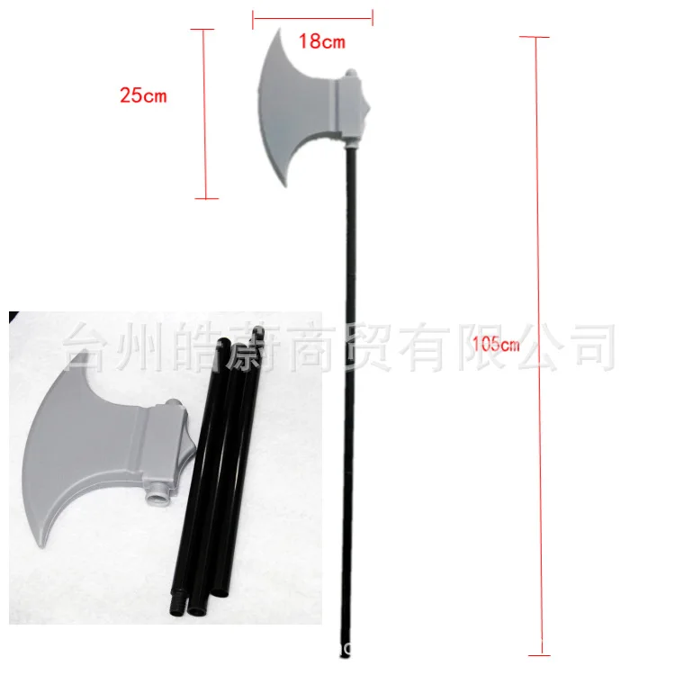 Divertente grande forchetta triangolare falce ascia scopa pieghevole in plastica accessori per feste cosplay di Halloween
