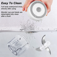250ML Mini USB Electric Meat Grinder Garlic Chopper Rechargeable Crusher Food Processor Green Durable