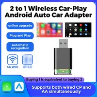 Car mounted 2-in-1 wireless Carplay box supports martial arts Carplay Android auto wired to wireless Carplay adapter