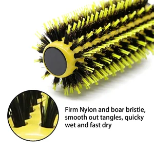 Profesional Kayu Bulat Sikat Rambut 6 Ukuran Boar Bulu Campuran Nilon Salon Wanita Rambut Styling Alat Kuning Brasil Rambut Atlet Curling Putra 8 sisir bulat penjualan terbaik - №