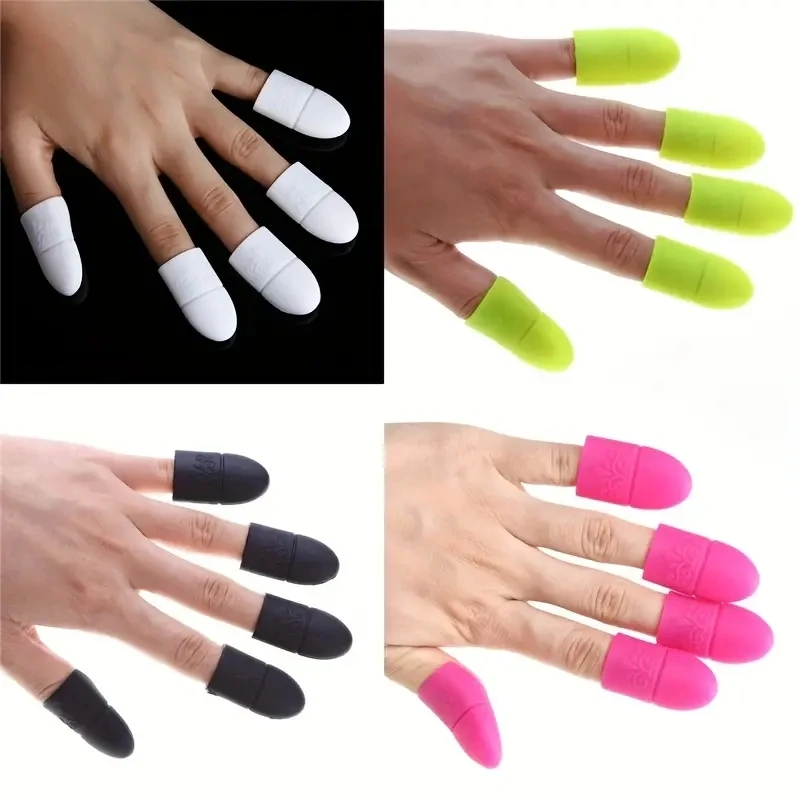 5PCS/Box Fingers Tips Reusable Silicone Nail Soakers Pad Holder UV Gel Polish Remover Caps Tips Acrylic Off Or Nail Art Removal