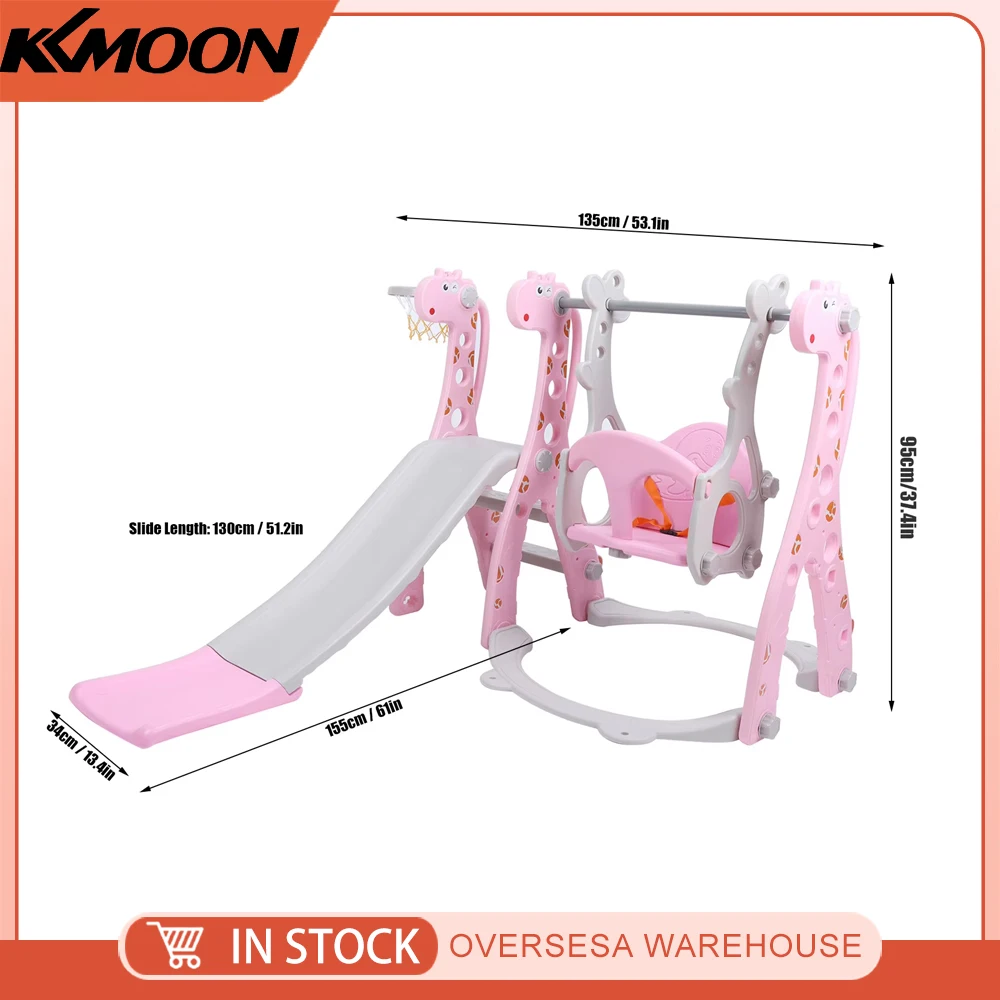 Kleinkind Kletterer Schaukel Set mit Basketballkorb Outdoor Indoor Kinder Spielen Rutsche Set
