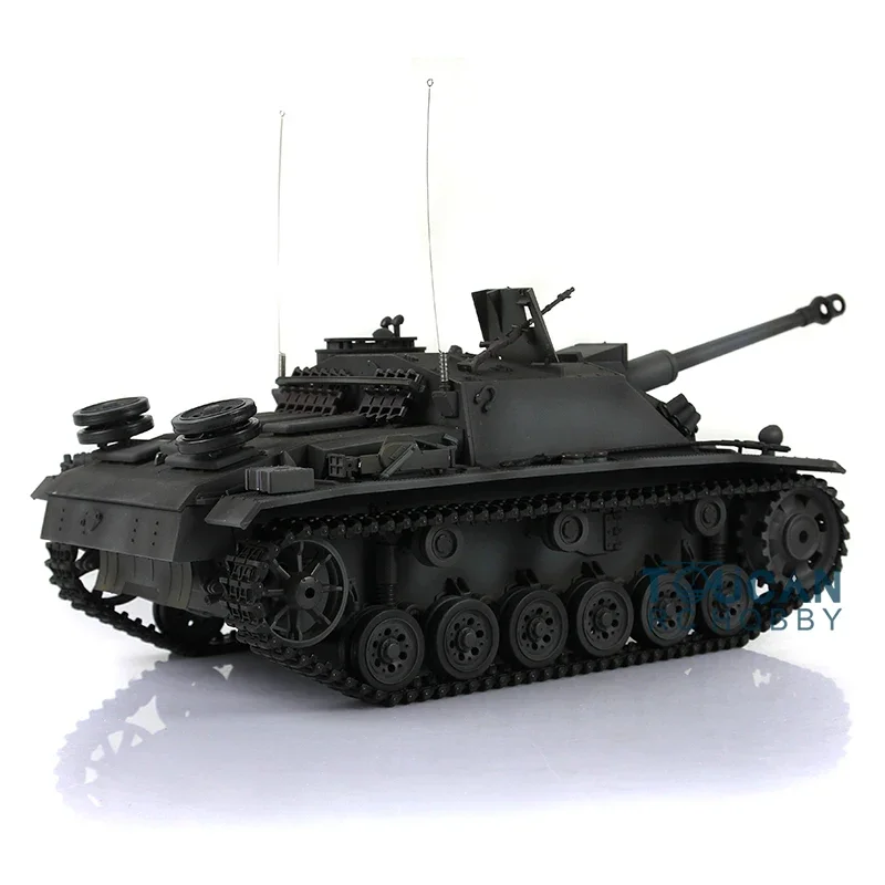 2.4G Heng Long 1/16 TK7.0 Plastic German Stug III RTR RC Tank Model 3868  Infrared Battle Military Vehicle Toy TH17419