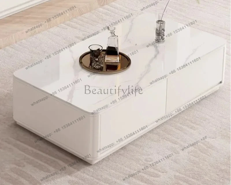 

1 Tavolino portaoggetti semplice Soggiorno Designer Tavolini quadrati minimalisti Legno Modern Rock Koffietafels House