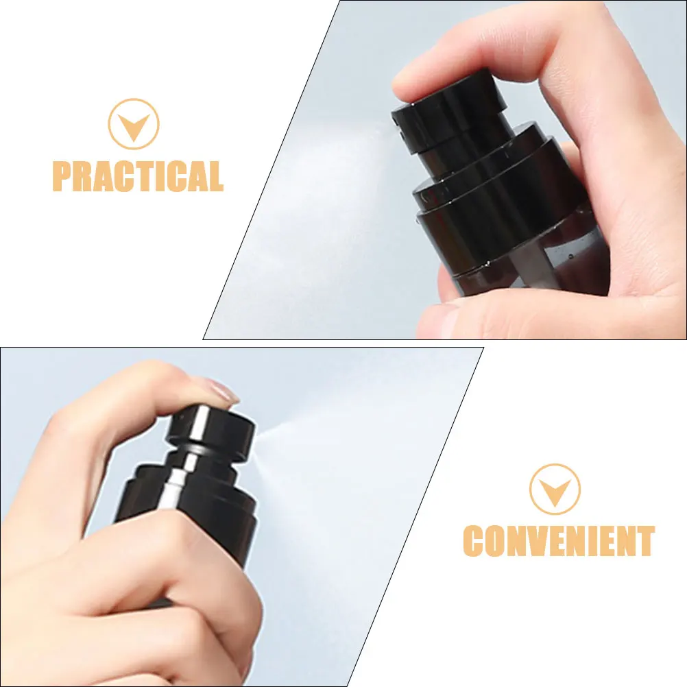 

3Pcs 80ml PET Spray Bottles Black Transparent Reusable Travel Size Liquid Containers for Cosmetics Perfume Shampoo Fine Mist