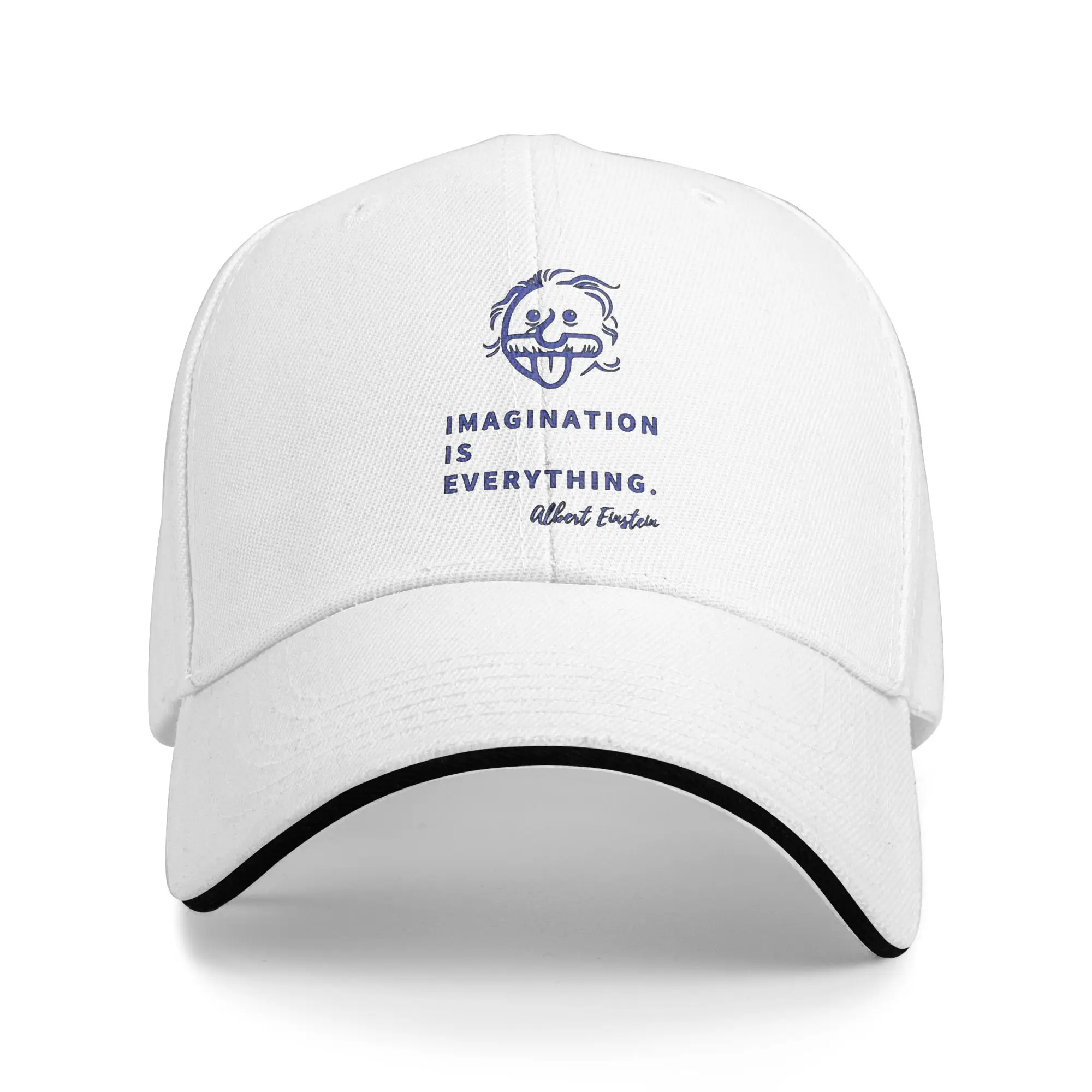 Albert Einstein Imagination Is Everything Sandwich Baseball Caps Popular  Unisex Style Adjustable Headwear Travel Workouts Hats