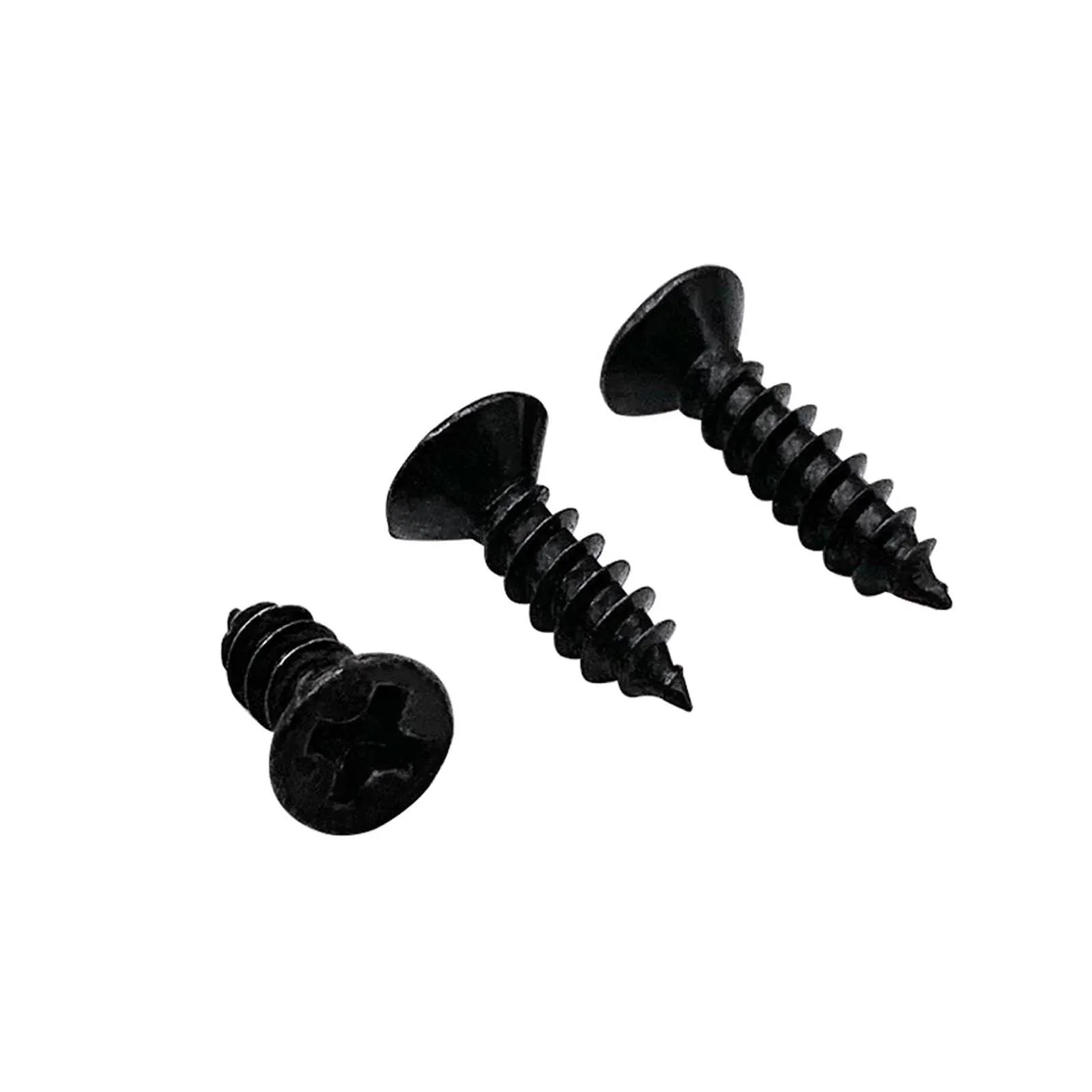 50/200 Stück KA M1 M1,2 1,4 1,7 2 M2,3 2,6 M3 M3,5 M4 schwarze Mini-Kleinkreuz-Phillips-Flachsenkkopf-selbstschneidende Holzschraube – Detail 5