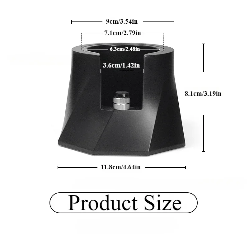 Adjustable Espresso Tamper Holder Spiral Black Powder Pressing Stand with Anti-Slip Base for Coffee Machine Handles Kitchen Tool - view 5