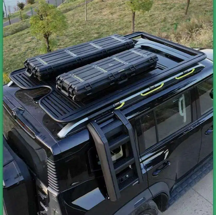 New Jetour Traveler T2 Aluminum Alloy & ABS Black Roof Mount Expansion Platform Luggage Frame Side Tent