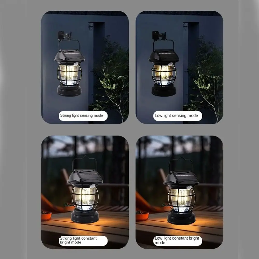 

with Handle Solar Camping Lantern Waterproof High Brightness Solar Powered Tent Lamp Motion Sensor Hanging Camping Light
