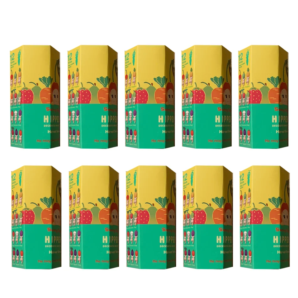 1-12 Stück Obst-Gemüse-Kopf Mini Liegende Puppe Blind Box Niedliche Bildschirm-Figuren Desktop-Auto-Ornament Sammlerstück Spielzeug Geburtstagsgeschenk