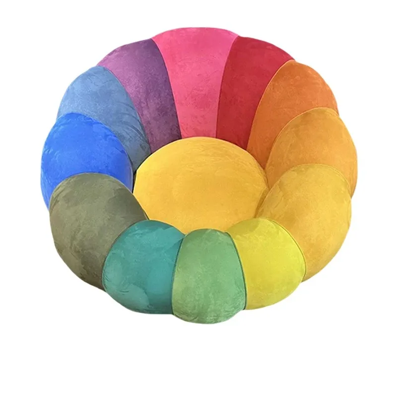 Full sponge vacuum compression sofa, rainbow pumpkin sofa