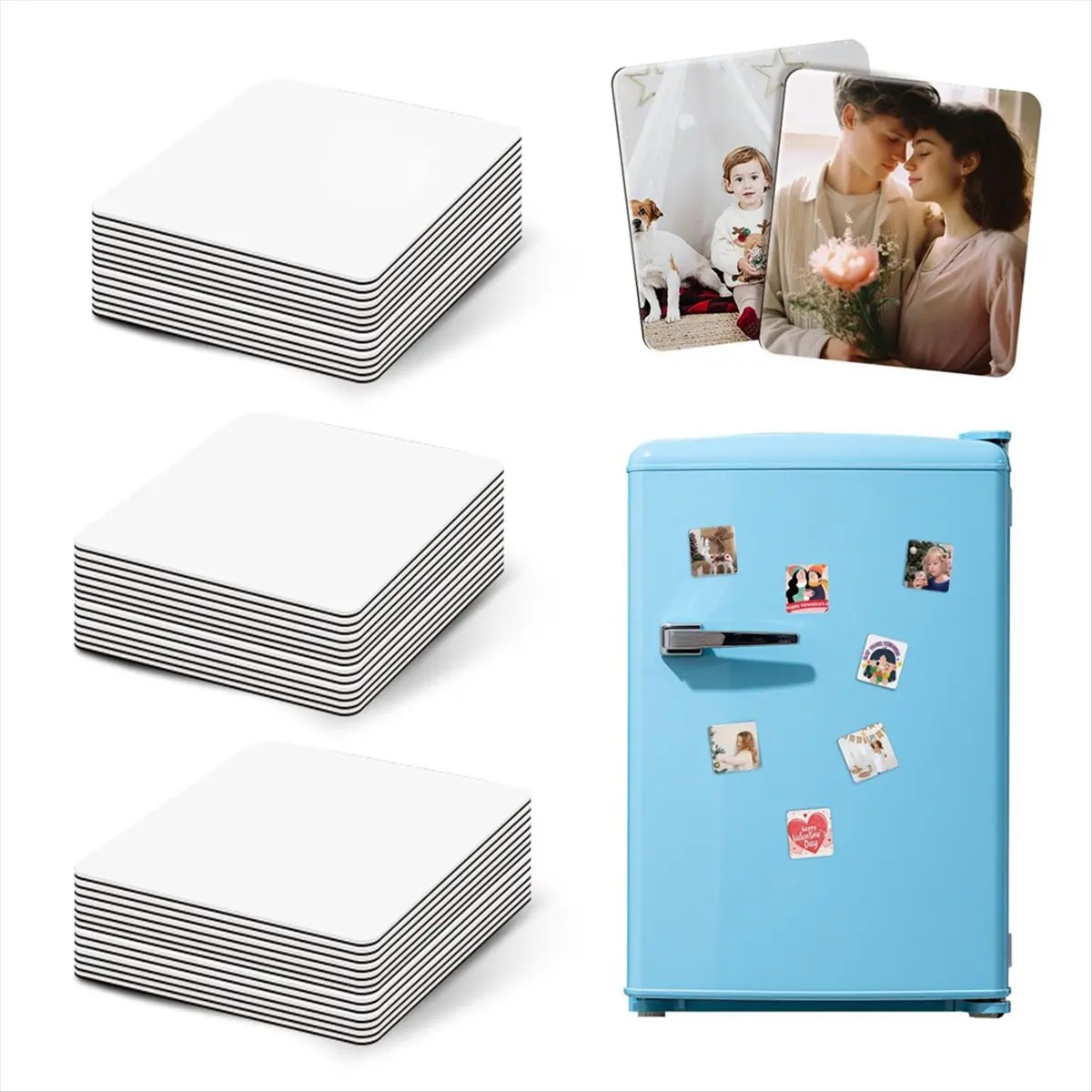 Busy- Sublimation Magnets,40Pcs 2.95In X 2.16In Rectangle Fridge Magnets,for Home Kitchen Refrigerator Officer,DIY Craft Gifts