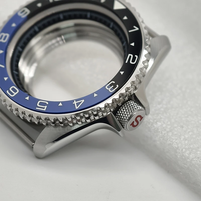 42mm Silver SKX007 Watch Transparent back cover Sapphire Crystal Glass Fit NH35 NH36 4R 7S26 Movement 28.5mm Dial Watch Parts