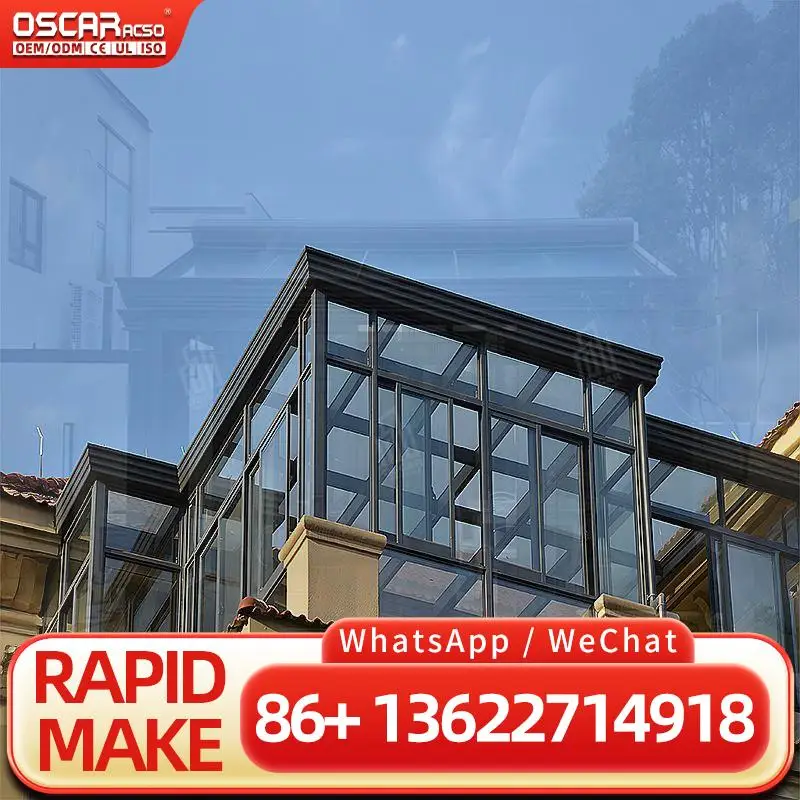 Aluminum Frame Laminated Glass Prefabricated Sunroom Conservatory for Patio Backyard Balcony sunroom